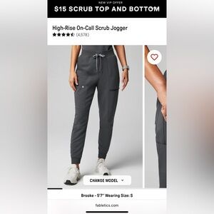 Fabletics Charcoal High-Rise Joggers